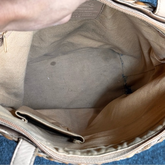 Fossil Woven Leather Y2K Mini Handbag Shoulder Bag‎ Basketweave Boho 75082 - Picture 7 of 9